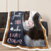 Just A Girl Who Who Loves Cows Quilt Blanket 2