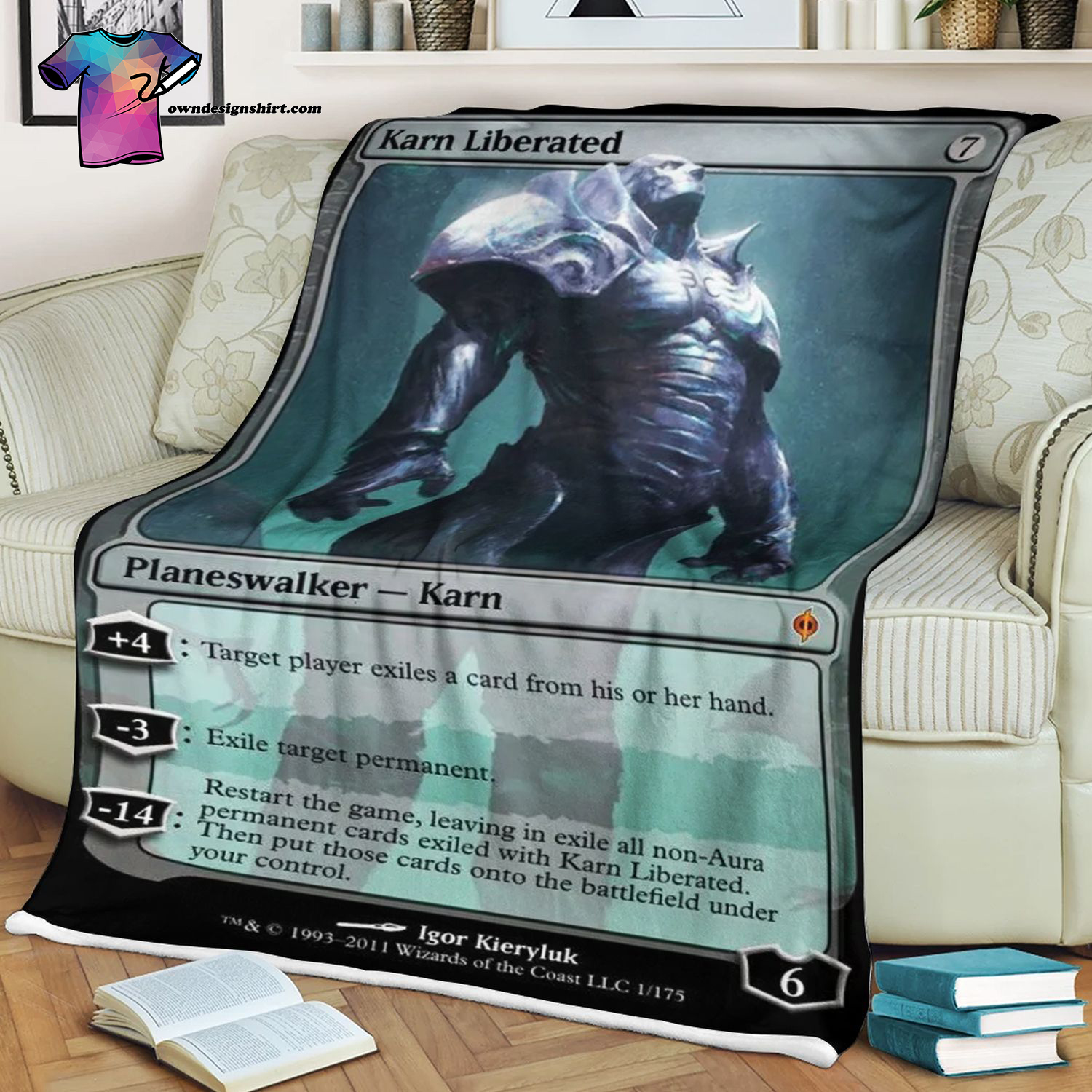 Karn Liberated Game Magic The Gathering Blanket Karn Liberated Game Magic The Gathering Blanket