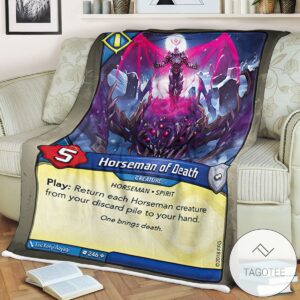 Kf Horseman Of Death Keyforge Fleece Blanket