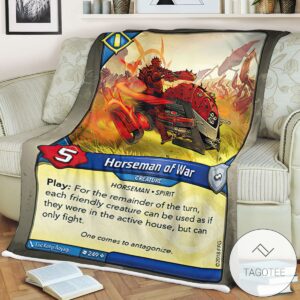 Kf Horseman Of War Keyforge Fleece Blanket