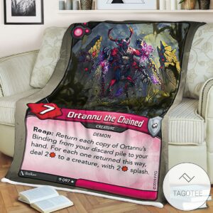 Kf Ortannu The Chained Keyforge Fleece Blanket