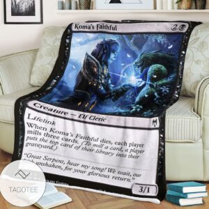 Khm 102 Koma S Faithful Mtg Game Magic The Gathering Blanket