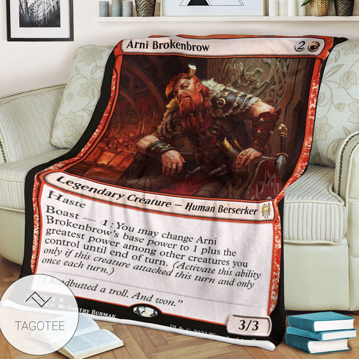 Khm 120 Arni Brokenbrow Mtg Game Magic The Gathering Blanket Khm 120 Arni Brokenbrow Mtg Game Magic The Gathering Blanket