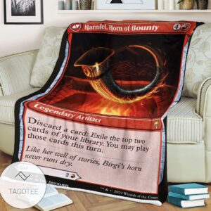 Khm 123 Harnfel Horn Of Bounty Mtg Game Magic The Gathering Blanket