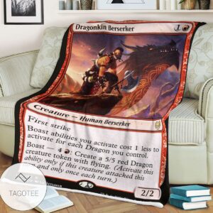 Khm 131 Dragonkin Berserker Mtg Game Magic The Gathering Blanket