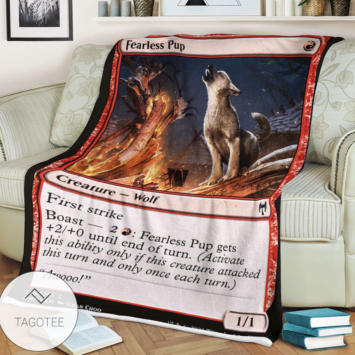 Khm 136 Fearless Pup Mtg Game Magic The Gathering Blanket Khm 136 Fearless Pup Mtg Game Magic The Gathering Blanket