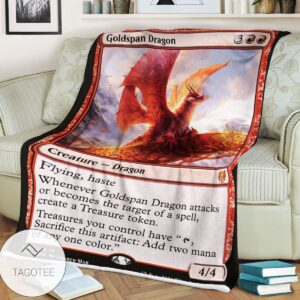 Khm 139 Goldspan Dragon Mtg Game Magic The Gathering Blanket