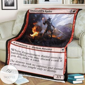 Khm 141 Immersturm Raider Mtg Game Magic The Gathering Blanket