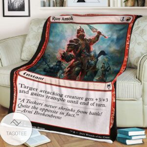 Khm 147 Run Amok Mtg Game Magic The Gathering Blanket