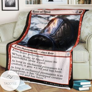 Khm 148 Rune Of Speed Mtg Game Magic The Gathering Blanket