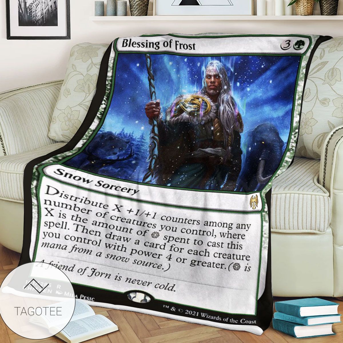 Khm 161 Blessing Of Frost Mtg Game Magic The Gathering Blanket Khm 161 Blessing Of Frost Mtg Game Magic The Gathering Blanket