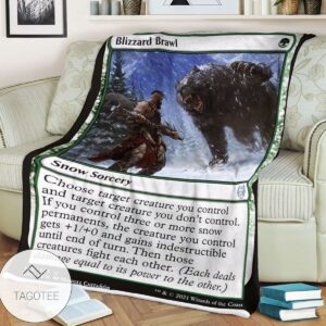 Khm 162 Blizzard Brawl Mtg Game Magic The Gathering Blanket