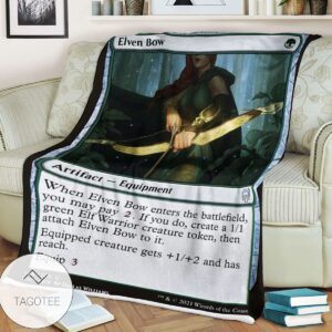 Khm 166 Elven Bow Mtg Game Magic The Gathering Blanket