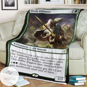Khm 167 Elvish Warmaster Mtg Game Magic The Gathering Blanket