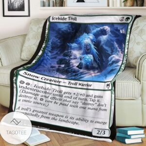 Khm 176 Icehide Troll Mtg Game Magic The Gathering Blanket