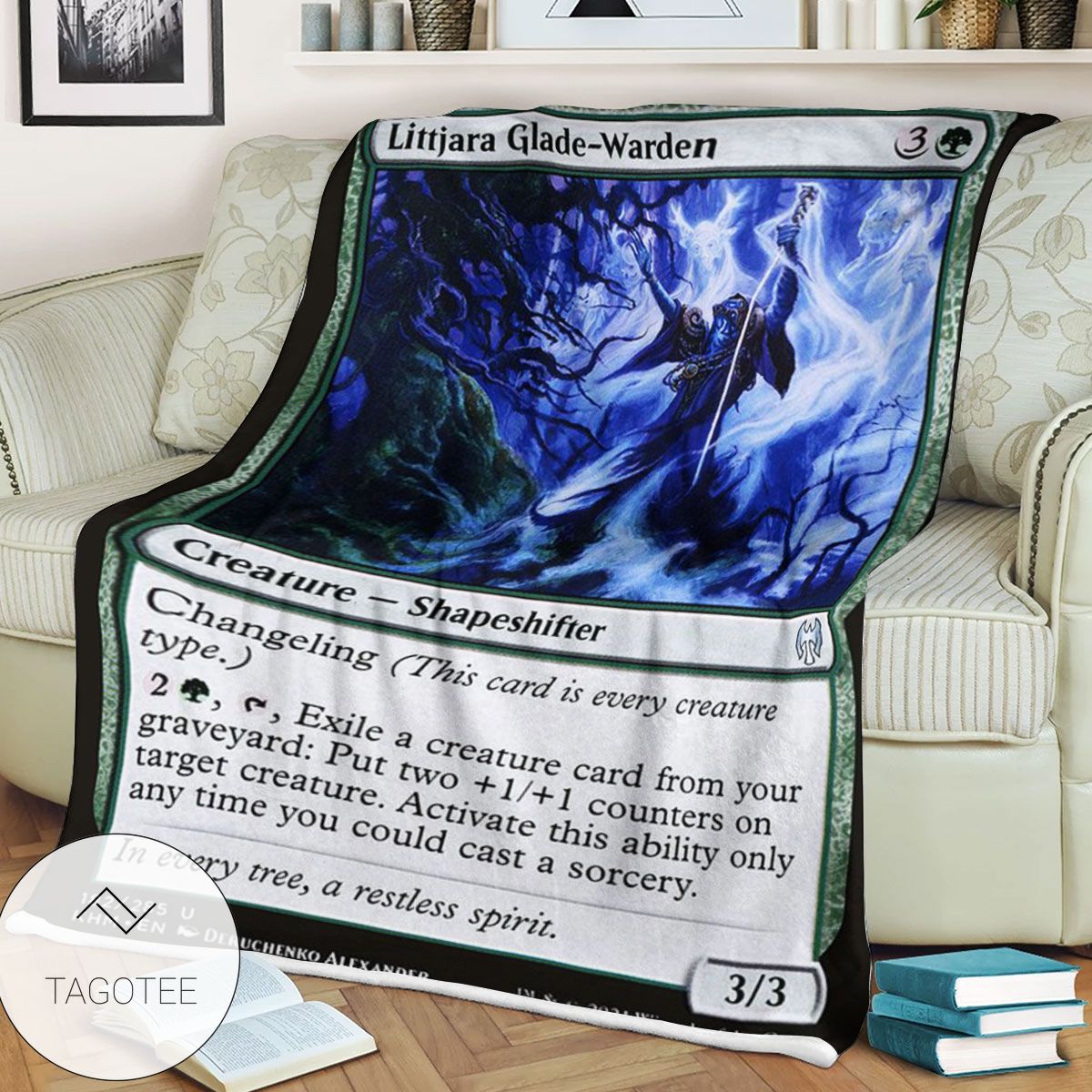 Khm 182 Littjara Glade Warden Mtg Game Magic The Gathering Blanket Khm 182 Littjara Glade Warden Mtg Game Magic The Gathering Blanket