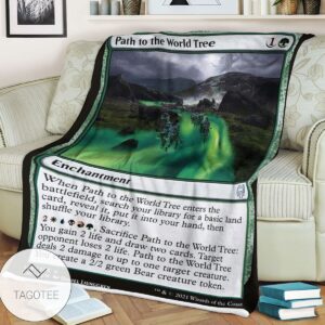 Khm 186 Path To The World Tree Mtg Game Magic The Gathering Blanket