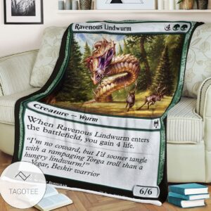 Khm 187 Ravenous Lindwurm Mtg Game Magic The Gathering Blanket