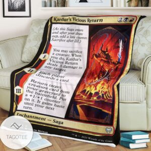 Khm 217 Kardur S Vicious Return Mtg Game Magic The Gathering Blanket