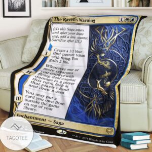 Khm 227 The Raven S Warning Mtg Game Magic The Gathering Blanket