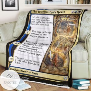 Khm 232 The Trickster God S Heist Mtg Game Magic The Gathering Blanket