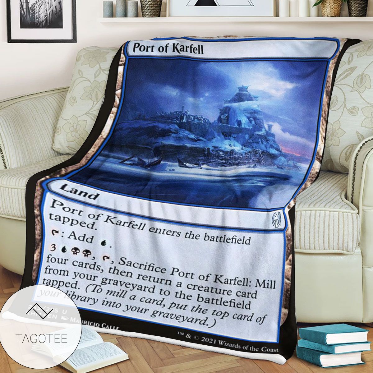Khm 265 Port Of Karfell Mtg Game Magic The Gathering Blanket Khm 265 Port Of Karfell Mtg Game Magic The Gathering Blanket