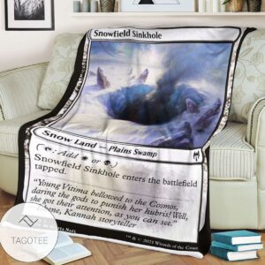 Khm 269 Snowfield Sinkhole Mtg Game Magic The Gathering Blanket