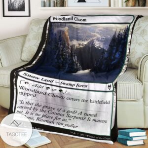 Khm 274 Woodland Chasm Mtg Game Magic The Gathering Blanket
