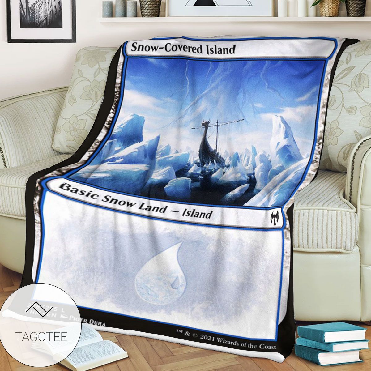 Khm 278 Snow Covered Island Mtg Game Magic The Gathering Blanket Khm 278 Snow Covered Island Mtg Game Magic The Gathering Blanket