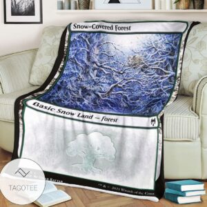 Khm 285 Snow Covered Forest Mtg Game Magic The Gathering Blanket