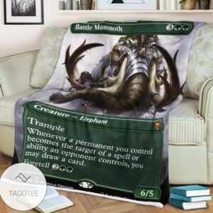 Khm 298 Battle Mammoth Mtg Game Magic The Gathering Blanket