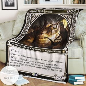 Khm 301 Sigrid God Favored Mtg Game Magic The Gathering Blanket