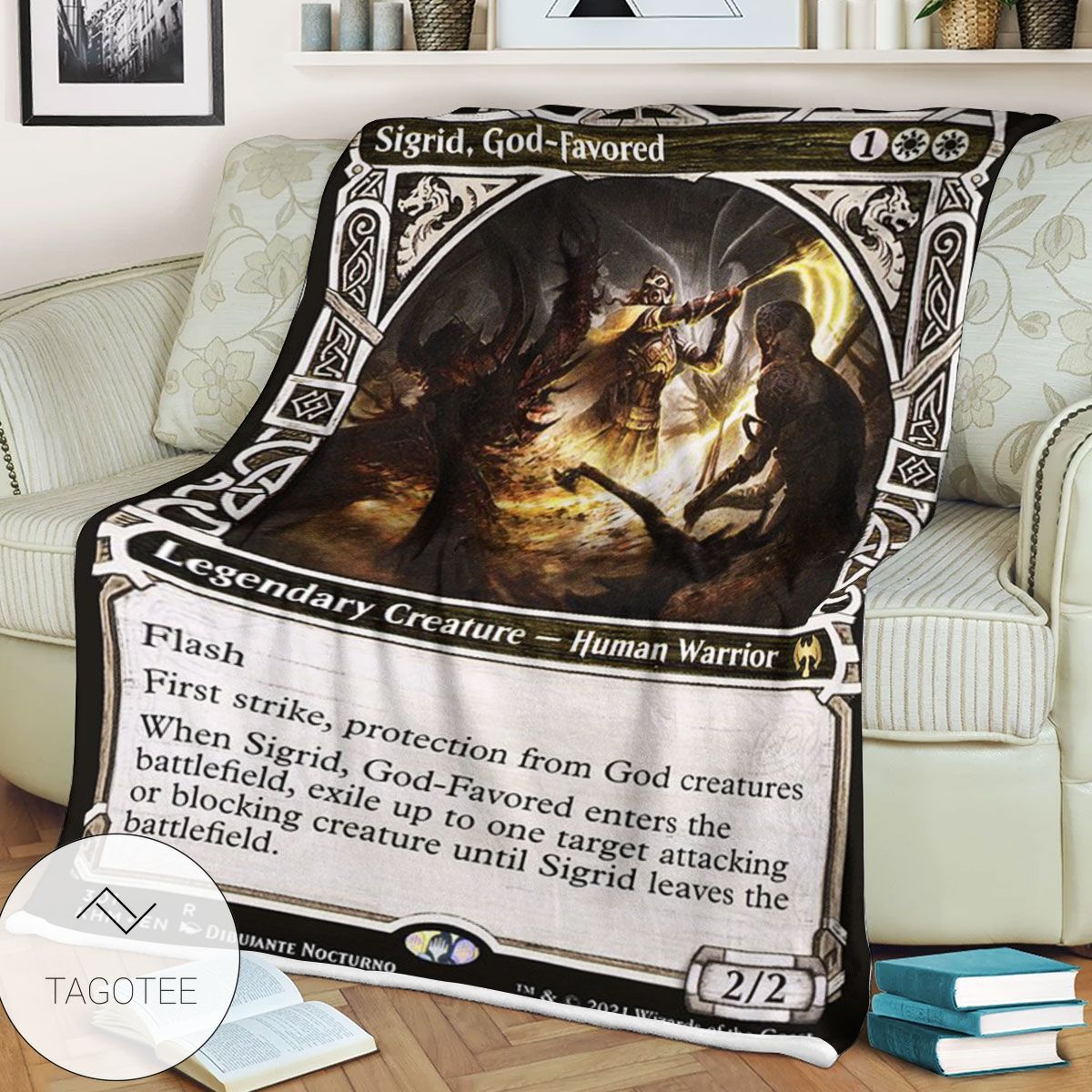 Khm 301 Sigrid God Favored Mtg Game Magic The Gathering Blanket Khm 301 Sigrid God Favored Mtg Game Magic The Gathering Blanket