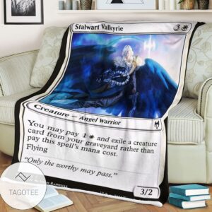 Khm 31 Stalwart Valkyrie Mtg Game Magic The Gathering Blanket