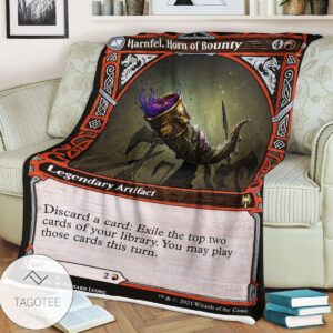 Khm 311 Harnfel Horn Of Bounty Mtg Game Magic The Gathering Blanket