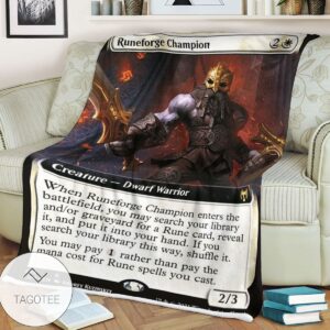 Khm 339 Runeforge Champion Mtg Game Magic The Gathering Blanket