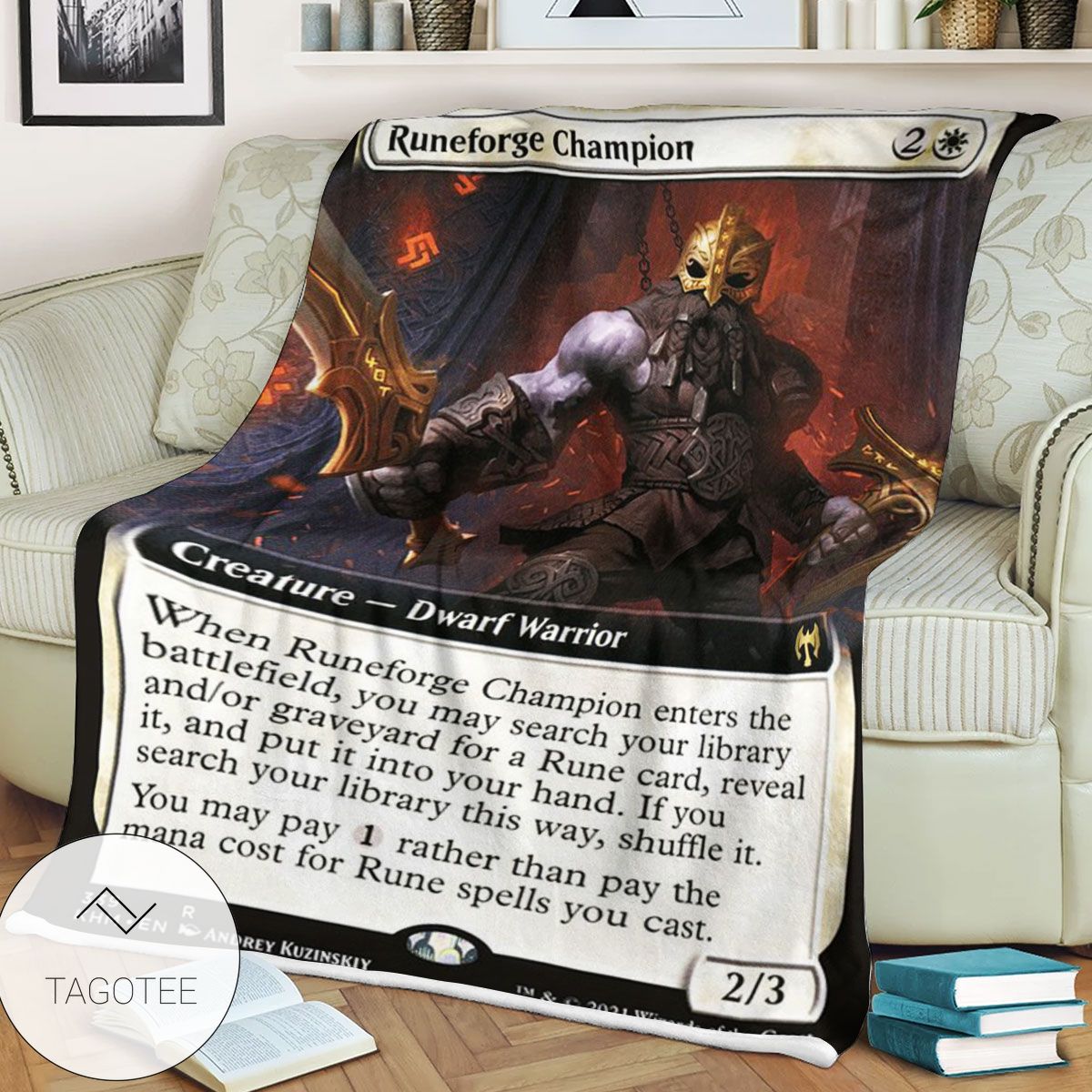 Khm 339 Runeforge Champion Mtg Game Magic The Gathering Blanket Khm 339 Runeforge Champion Mtg Game Magic The Gathering Blanket