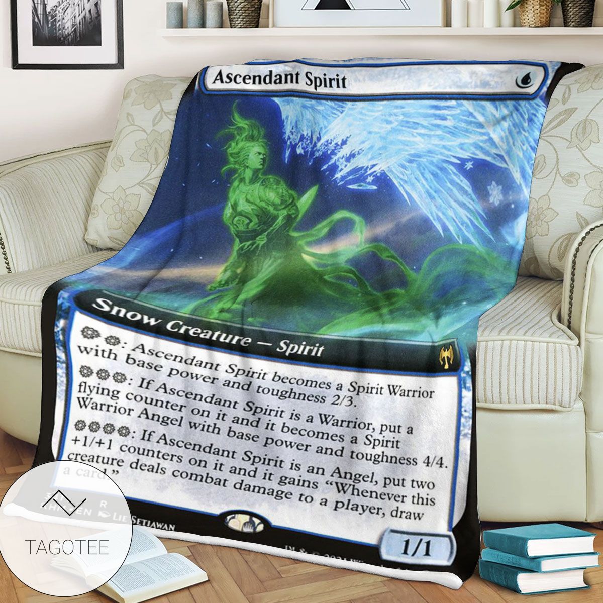 Khm 341 Ascendant Spirit Mtg Game Magic The Gathering Blanket Khm 341 Ascendant Spirit Mtg Game Magic The Gathering Blanket