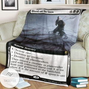 Khm 348 Blood On The Snow Mtg Game Magic The Gathering Blanket