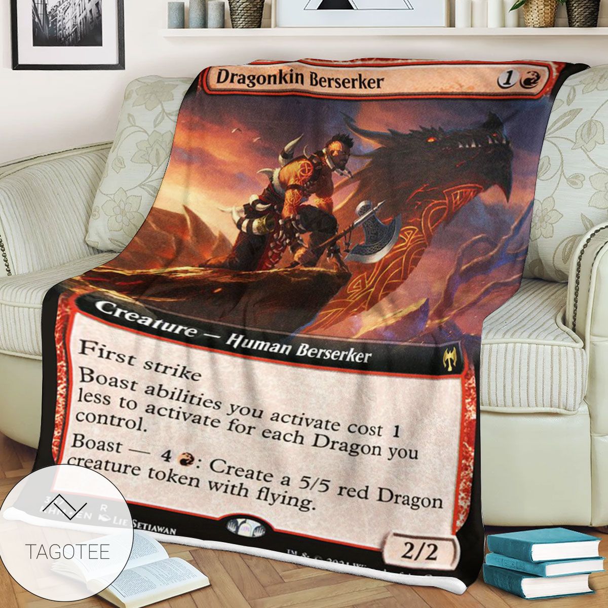 Khm 357 Dragonkin Berserker Mtg Game Magic The Gathering Blanket Khm 357 Dragonkin Berserker Mtg Game Magic The Gathering Blanket