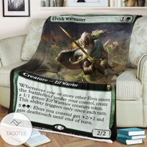 Khm 363 Elvish Warmaster Mtg Game Magic The Gathering Blanket