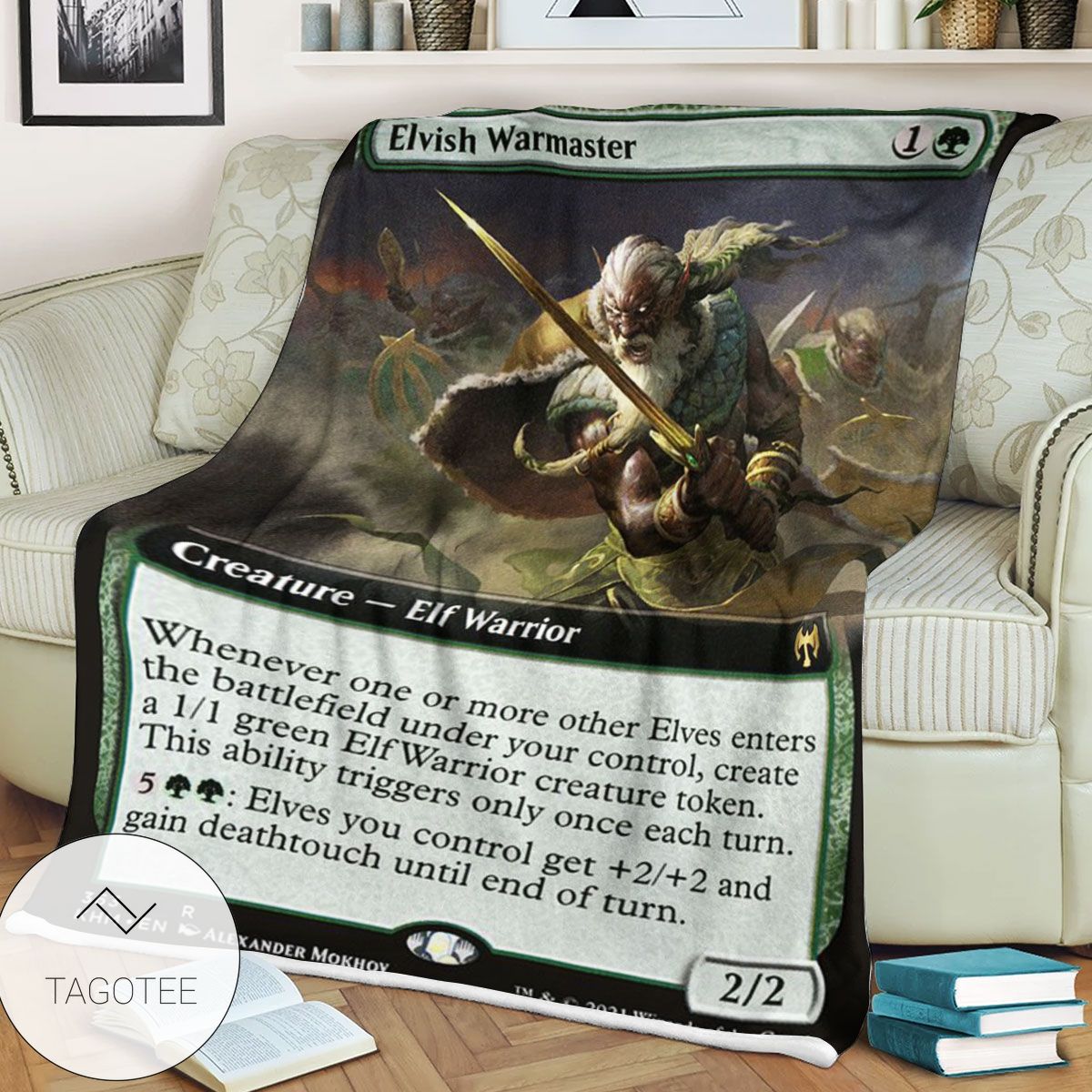 Khm 363 Elvish Warmaster Mtg Game Magic The Gathering Blanket Khm 363 Elvish Warmaster Mtg Game Magic The Gathering Blanket