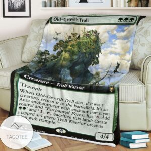 Khm 365 Old Growth Troll Mtg Game Magic The Gathering Blanket