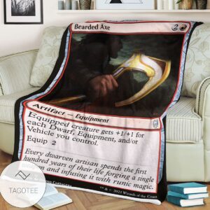 Khm 388 Bearded Axe Mtg Game Magic The Gathering Blanket