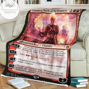 Kld 110 Chandra Torch Of Defiance Game Mtg Magic The Gathering Fleece Blanket
