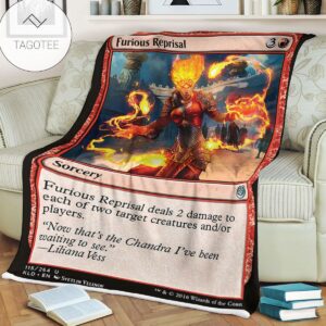 Kld 115 Furious Reprisal Game Mtg Magic The Gathering Fleece Blanket