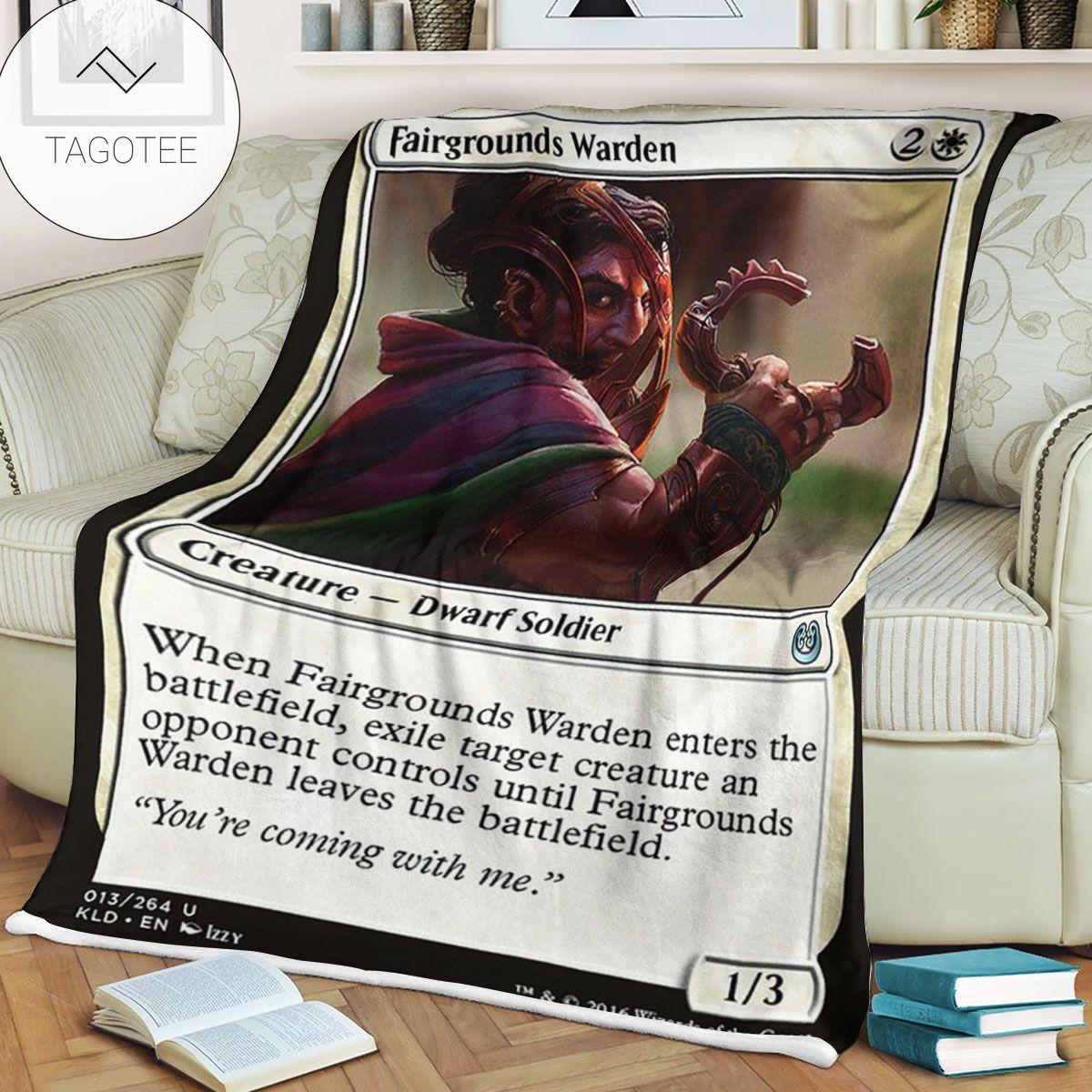 Kld 13 Fairgrounds Warden Game Mtg Magic The Gathering Fleece Blanket Kld 13 Fairgrounds Warden Game Mtg Magic The Gathering Fleece Blanket