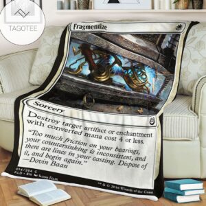 Kld 14 Fragmentize Game Mtg Magic The Gathering Fleece Blanket
