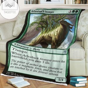 Kld 142 Arborback Stomper Game Mtg Magic The Gathering Fleece Blanket
