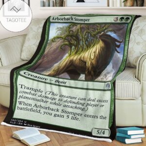 Kld 142_ Arborback Stomper Game Mtg Magic The Gathering Fleece Blanket